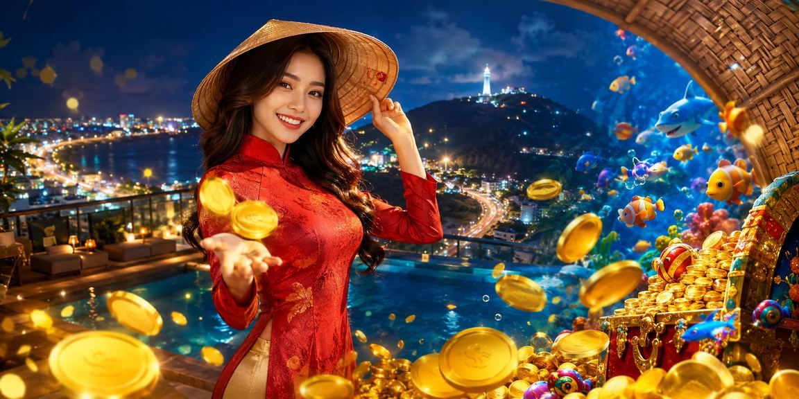 Người dùng Vũng Tàu trải nghiệm app 888to với nón lá truyền thống